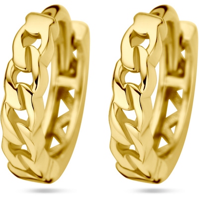 klapoorringen schakel 14K geelgoud