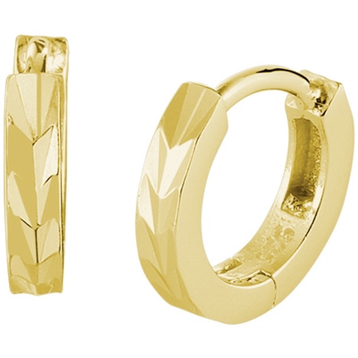 klapoorringen vlak 1 micron 12 mm zilver verguld geel