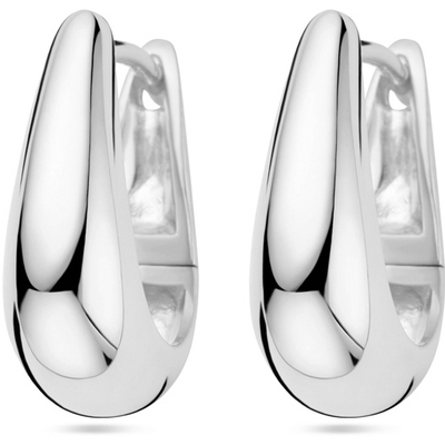 klapoorringen zilver gerhodineerd