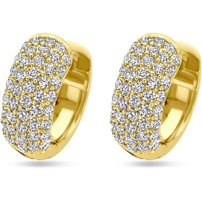 klapoorringen zirkonia 155 mm 1 micron zilver verguld geel