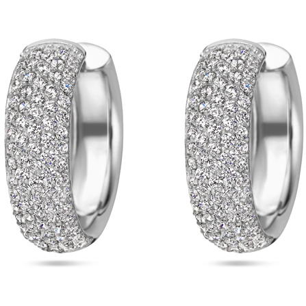 klapoorringen zirkonia zilver gerhodineerd