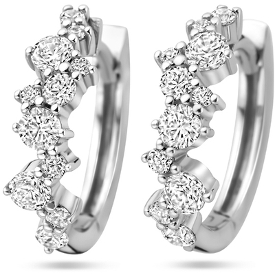 klapoorringen zirkonia zilver gerhodineerd