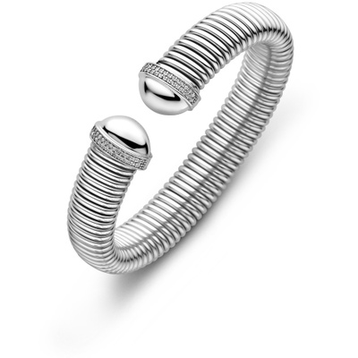klemband tubogas zirkonia 13 mm zilver gerhodineerd
