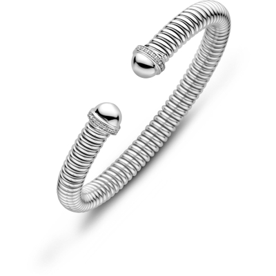 klemband tubogas zirkonia 75 mm zilver gerhodineerd