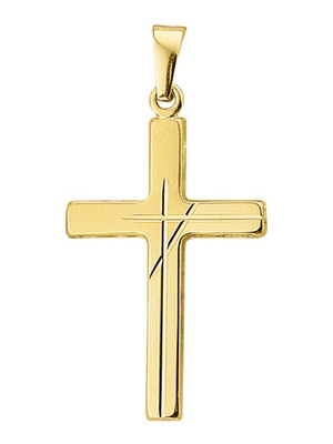 Treasure Collection TC-47219 14 karaat gouden hanger gediamanteerd kruis