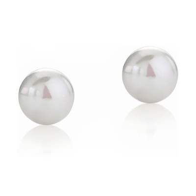 LELUNE LLEA00.75 18k witgouden parel oorknopjes