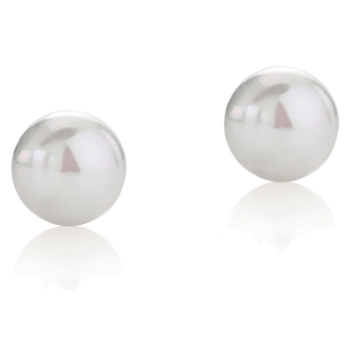 LELUNE LLEA00.80 18k witgouden parel oorknopjes