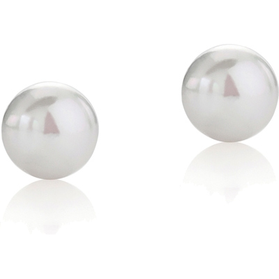 LELUNE LLEA00.85 18k witgouden parel oorknopjes