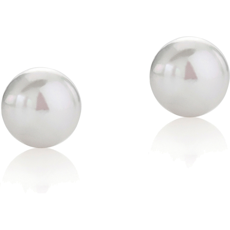 LELUNE LLEA00.85 18k witgouden parel oorknopjes