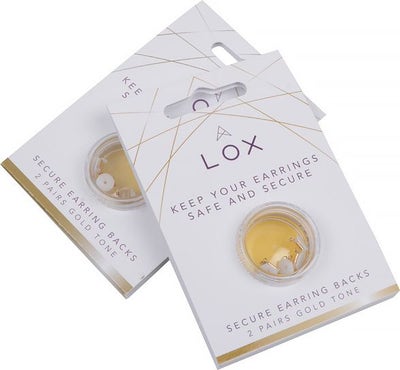 Lox-2GEU Achterkantjes voor oorbellen goudkleurig