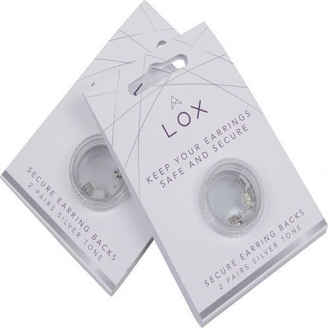 Lox-2SEU Achterkantjes voor oorbellen zilverkleurig