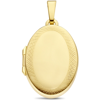 medaillon ovaal 33 mm 14K geelgoud