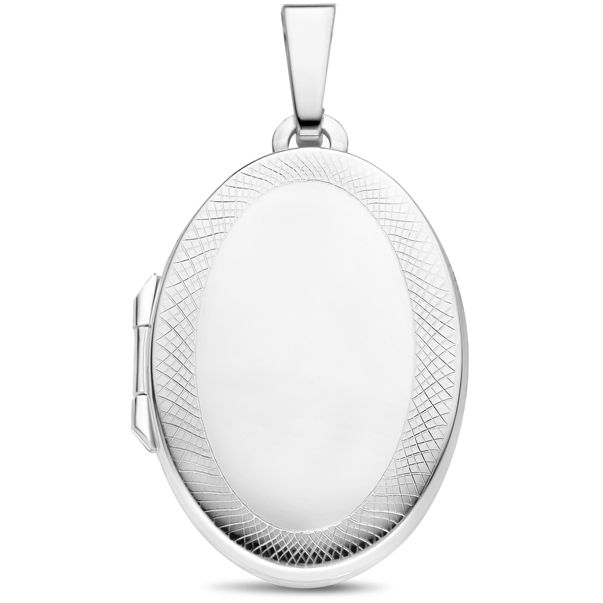 medaillon ovaal 33 mm zilver gerhodineerd