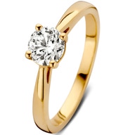 Aurore Jewelry RA15010075 Olivia 18 karaat gouden verlovingsring met 0,75 ct diamant