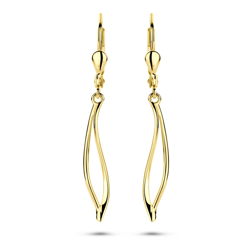 oorhangers brisur haak 41 mm 14K geelgoud