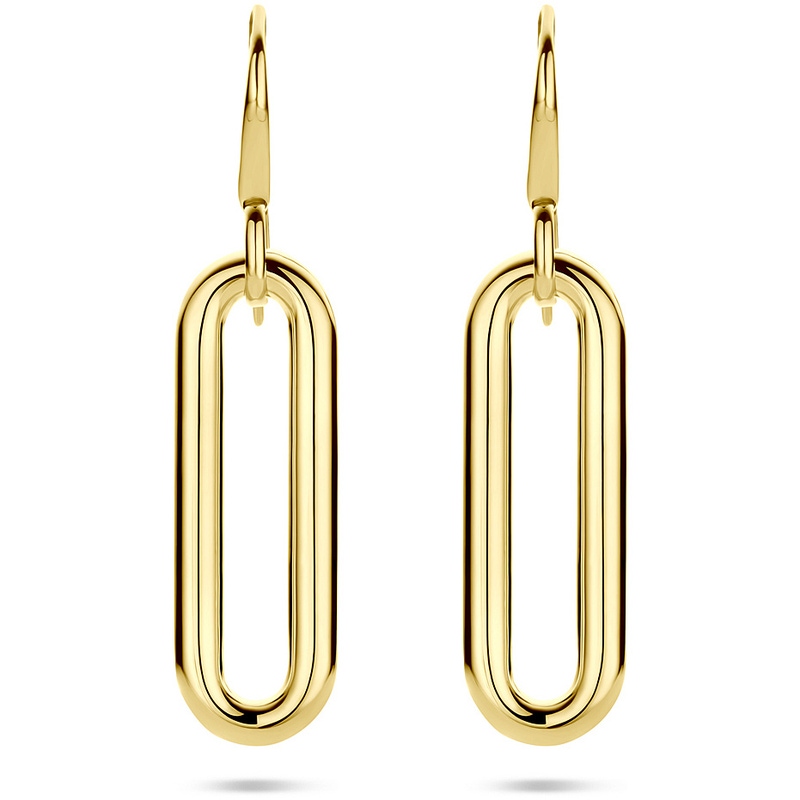 oorhangers schakel 33 mm 14K geelgoud