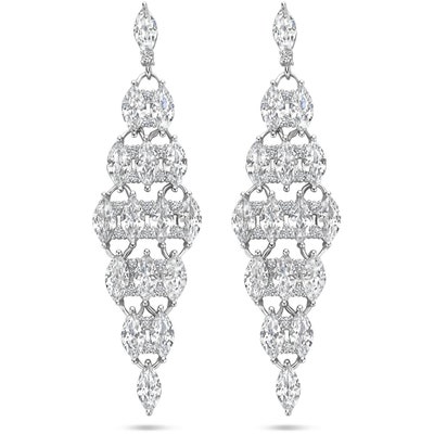 oorhangers zirkonia 50 mm zilver gerhodineerd