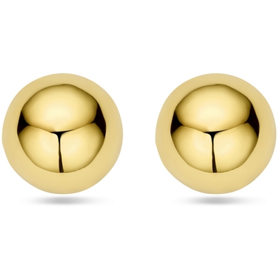 oorknoppen half-bol 10 mm 14K geelgoud
