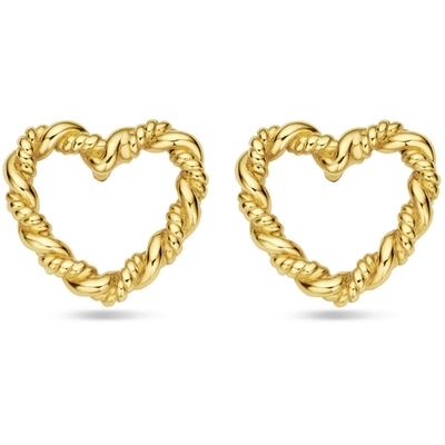 oorknoppen hart 10 mm 14K geelgoud
