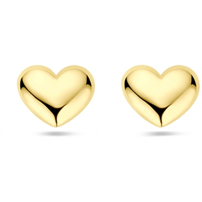 oorknoppen hartje 4 mm 1 micron zilver verguld geel