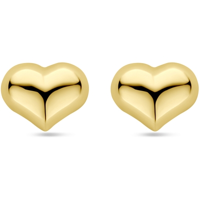 oorknoppen hartje 55 mm 14K geelgoud