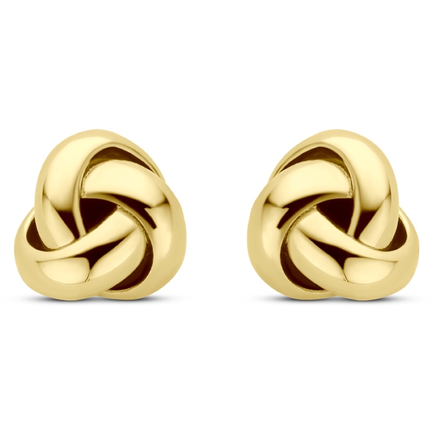 oorknoppen knoop 5 mm 14K geelgoud