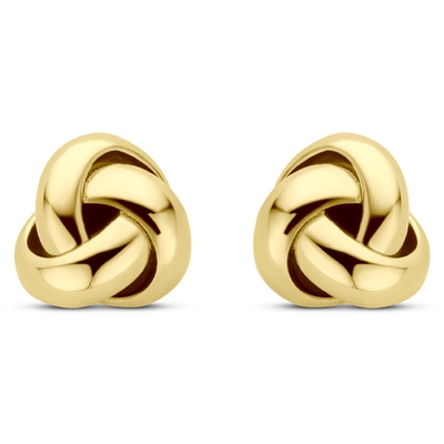 oorknoppen knoop 5 mm 14K geelgoud