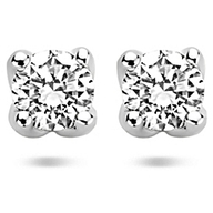 oorknoppen lab grown diamant 020ct 2x 010ct h si 325 mm 14K witgoud