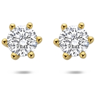 oorknoppen lab grown diamant 050ct 2x 025ct f vs 4 mm 14K geelgoud