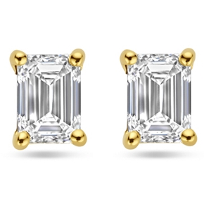 oorknoppen lab grown diamant 050ct 2x 025ct h si 45 mm 14K geelgoud