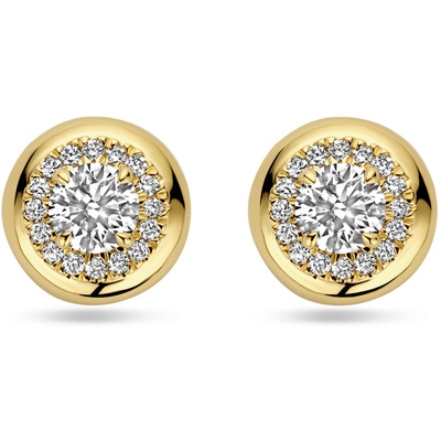 oorknoppen lab grown diamant 075ct 2x 0375ct h si 14K geelgoud