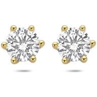 oorknoppen lab grown diamant 100ct 2x 050ct f vs 5 mm 14K geelgoud