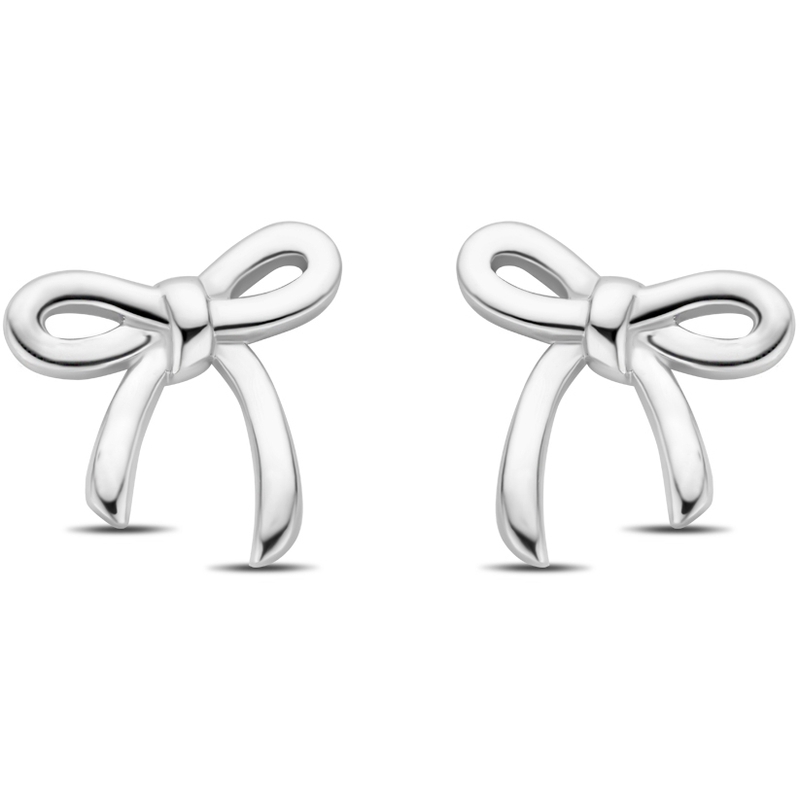 oorknoppen strik 10 mm zilver gerhodineerd