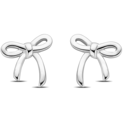 oorknoppen strik 10 mm zilver gerhodineerd