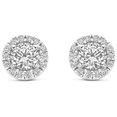 oorknoppen zirkonia 6 mm zilver gerhodineerd