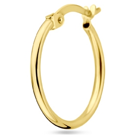 oorring 18 mm per stuk 14K geelgoud