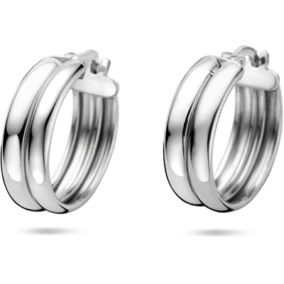 oorringen 18 mm zilver gerhodineerd