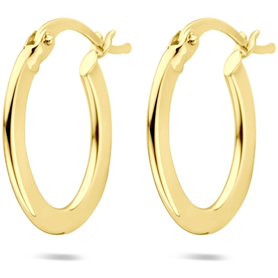 oorringen 19 mm 14K geelgoud