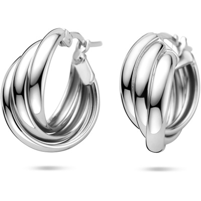 oorringen 21 mm zilver gerhodineerd