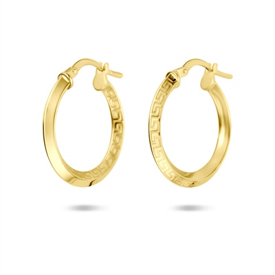 oorringen buis 25 mm Silgold geel met zilverkern