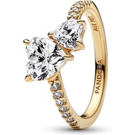 Pandora 161198C01 Dubbel hart sprankelende ring