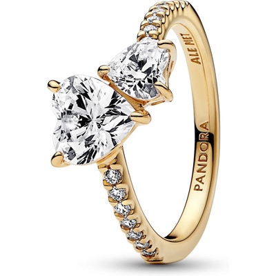 Pandora 161198C01 Dubbel hart sprankelende ring