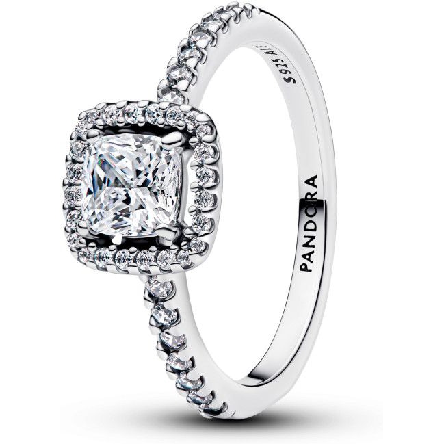 Pandora 193555C02 Sprankelende Vierkante Stralenkrans Ring