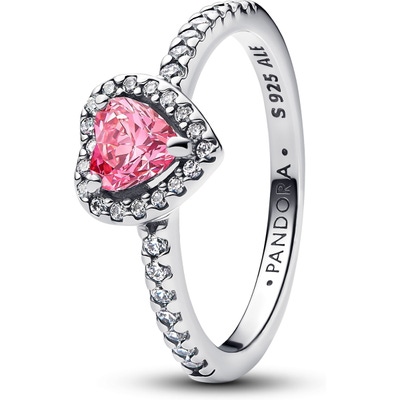 Pandora 198421C03 Verhoogd roze hartring