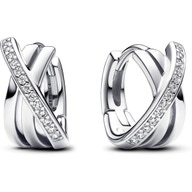 Pandora 293150C01 Gekruiste Pavé Oorringen