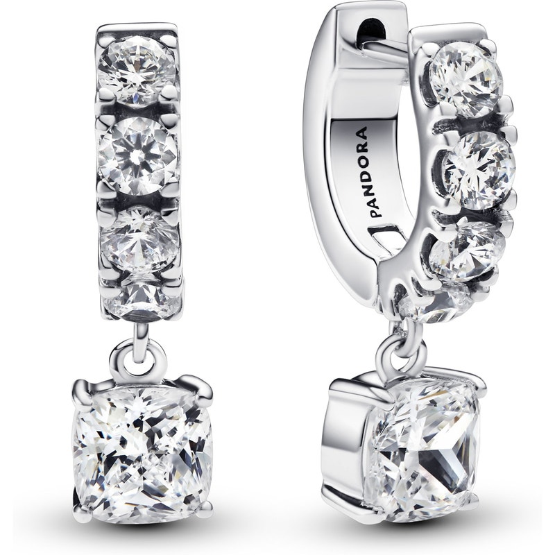 Pandora 293547C01 Oorringen met pavé hanger