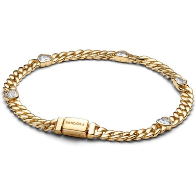 Pandora 564226C01 Cubaanse schakelarmband met hartjes