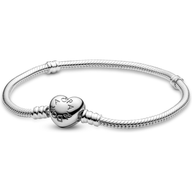 Pandora 590719 Moments snake armband met hartsluiting