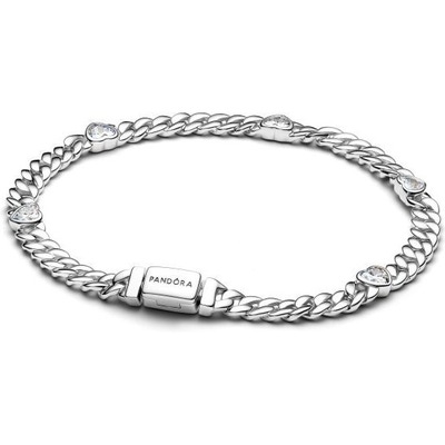 Pandora 594226C01 Cubaanse schakelarmband met hartjes