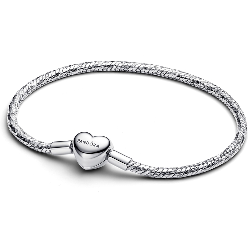 Pandora 594236C00 Snake-chain armband met hartsluiting